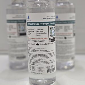 3% 16oz Pint Food Grade Hydrogen Peroxide (12ct Case)